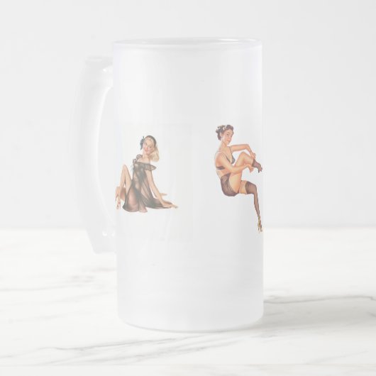 Pin-Up Meisjes Cadeau Koffie Mok (Voorkant links)