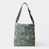  pin-up-meisjes kikkers crossbody tas (Voorkant)