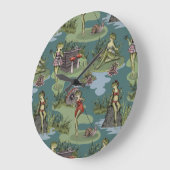  pin-up-meisjes kikkers grote klok (Hoek)