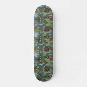 pin-up-meisjes kikkers persoonlijk skateboard
