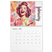 Pin-up meisjes retro nieuwjaar kalender (Feb 2026)