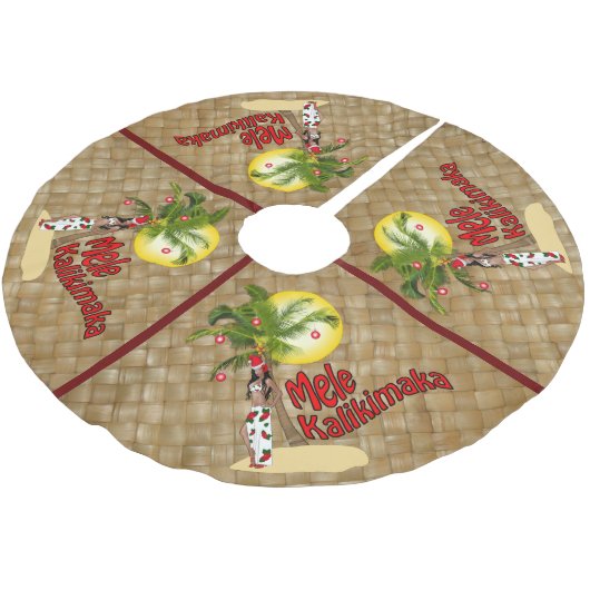 Pin-up Mele Kalikimaka kerstboomrok 2 Kerstboom Rok (Gekanteld)