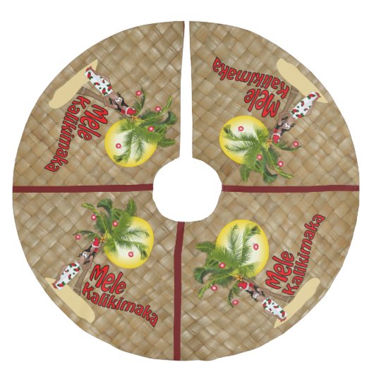 Pin-up Mele Kalikimaka kerstboomrok 2 Kerstboom Rok (Voorkant)