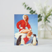 Pin-up met Briefkaart van Penguins (Staand voorkant)