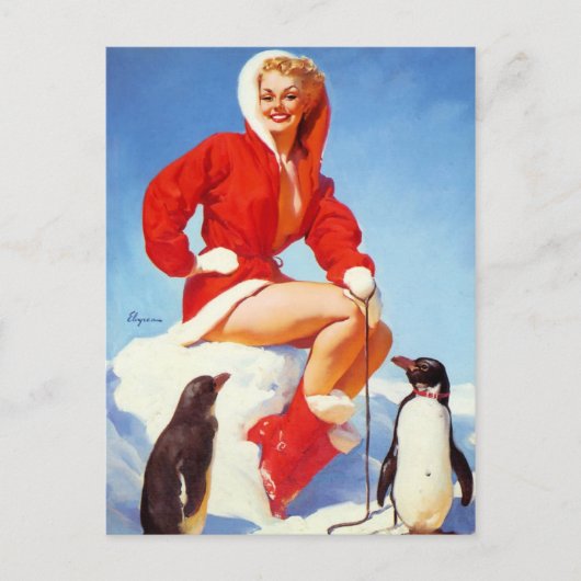 Pin-up met Briefkaart van Penguins (Voorkant)