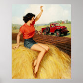 Pin-up op Haystack Art Poster (Voorkant)