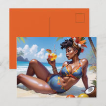 Pin-up op het strand