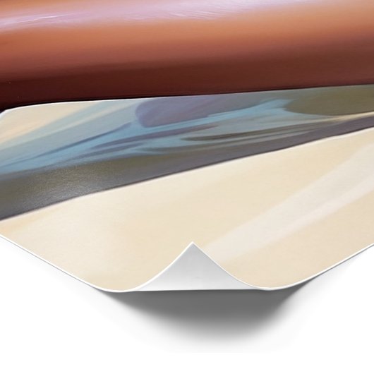 Pin-up op het strand perfect poster (Hoek)