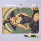 Pin-up optie: Retro Witch Decoupage Tissuepapier (Craft)
