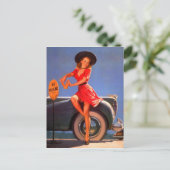 Pin-up Parking Ticket Briefkaart (Staand voorkant)