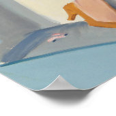 Pin-up Poseren in de auto met hond Poster (Hoek)