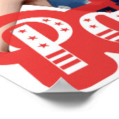 Pin Up  Retro Amerikaanse Patriot  Meisje Poster (Hoek)