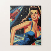 Pin-up Retro-ruimte Legpuzzel (Verticaal)