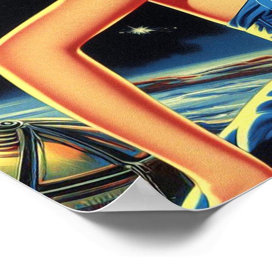 Pin-up Retro-ruimte Poster (Hoek)