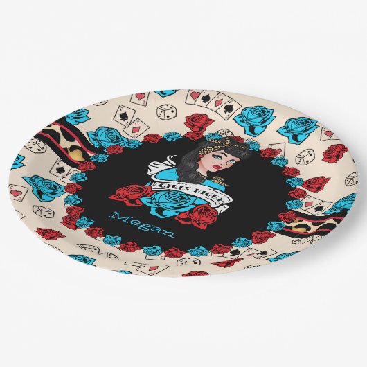 Pin-up, Rock-A-Billy Papieren Bordje (Gekanteld)