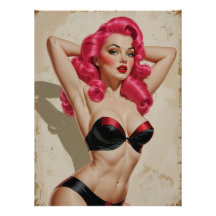 Pin-up Rose Flamboyante