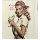 pin-up stijl: Mamacita heeft een Margarita nodig Douchegordijn (Voorkant)