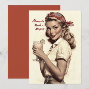  pin-up stijl: Mamacita heeft een Margarita nodig Kaart