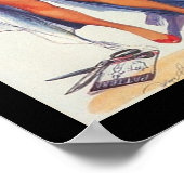 Pin-Up Surfmeisje Vintage poster (Hoek)