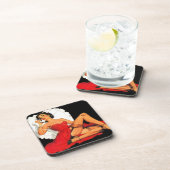 Pin Up Valentijn Girl Bier Onderzetter (Rechterzijde)