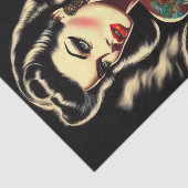 Pin-up van getatoeëerde Gothic Tissuepapier (Detail)