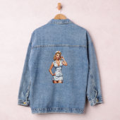  Pin-up Verpleegster Digitale Kunst Denim Jacket (Hangar)