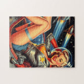 Pin-up voor astronaut legpuzzel (Horizontaal)