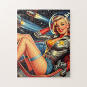 Pin-up voor astronaut legpuzzel (Verticaal)