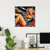 Pin-up voor astronaut poster (Thuiskantoor)
