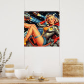 Pin-up voor astronaut poster (Keuken)