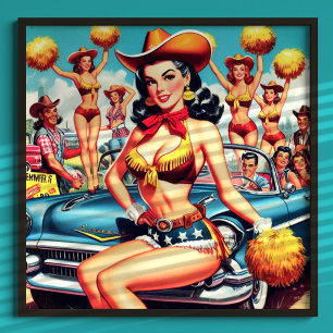 Pin-up voor Country Cheerleader Poster