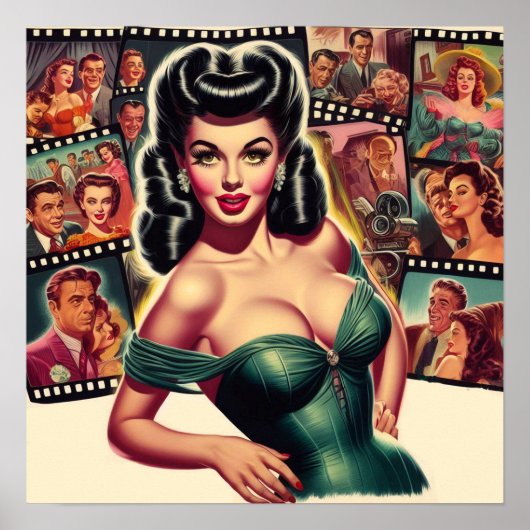 Pin-up voor Glam Cinema Poster (Voorkant)