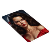 Pin-up vrouw in Red Dress. Magneet (Rechterzijde)