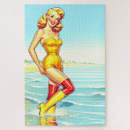 pin-up vrouw legpuzzel