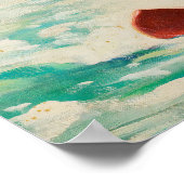 Pin-Up Water Skiën Kunst Poster (Hoek)