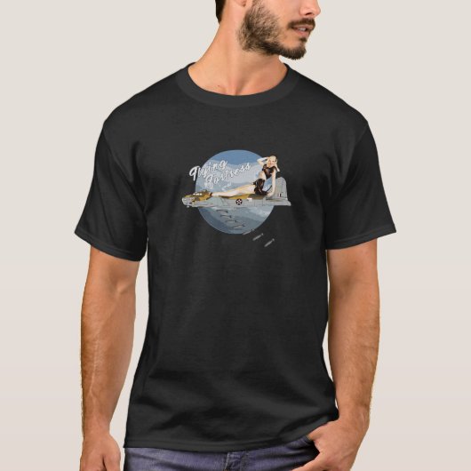 Pin-Up WWWII B-17 Bombs Air Force T-shirt (Voorkant)
