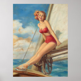 Pin-Up Zeilen Kunst Poster
