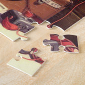 Pin-upillustratie van het vliegtuig Legpuzzel (Zijkant)