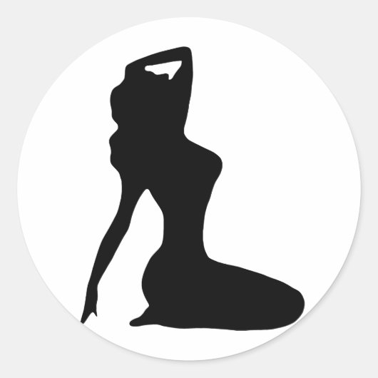 Pin Ups Ronde Sticker (Voorkant)