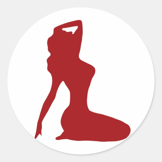 Pin Ups Ronde Sticker (Voorkant)