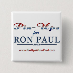 PIn-Ups voor Ron Paul Sq-Button Vierkante Button 5,1 Cm