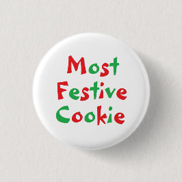 Pin van de "Meest Festive Cookie"-prijs Ronde Button 3,2 Cm