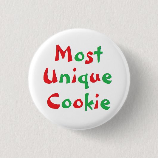 Pin van de "meest unieke koekjesprijs" ronde button 3,2 cm (Voorkant)