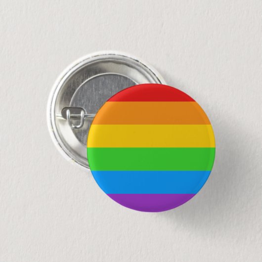 Pin with Pride: Regenboogvlag Ronde Button 3,2 Cm (Voorkant /achterkant)