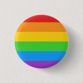 Pin with Pride: Regenboogvlag Ronde Button 3,2 Cm (Voorkant)