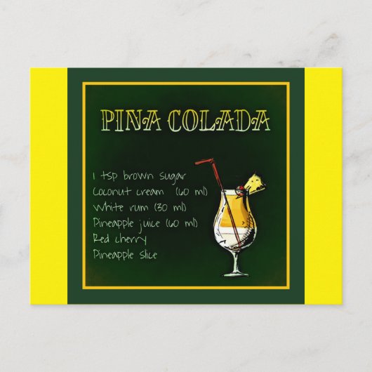 Pina-colada-854511 PINA COLADA RECIPE ALCOHOLIC BE Briefkaart (Voorkant)