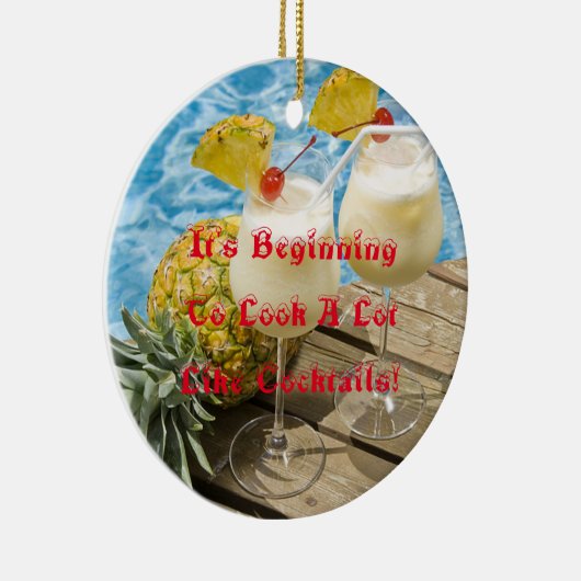 piña colada ananas keramisch ornament (Rechts)