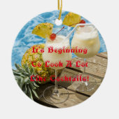 piña colada ananas keramisch ornament (Voorkant)