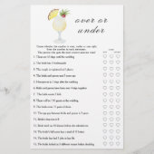 Pina Colada Bridal shower - Over or under game (Voorkant)