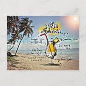 Pina Colada Briefkaart (Voorkant)